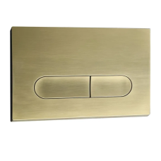 Панель змиву Koer KT-0608-12 240x160x10mm пластик., кнопка закруглена (колір матове золото) (KR6126)