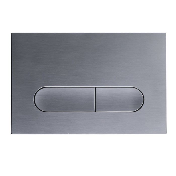 Панель змиву Koer KT-0608-07 240x160x10mm пластикова, кнопка закруглена (колір графіт) (KR6128)