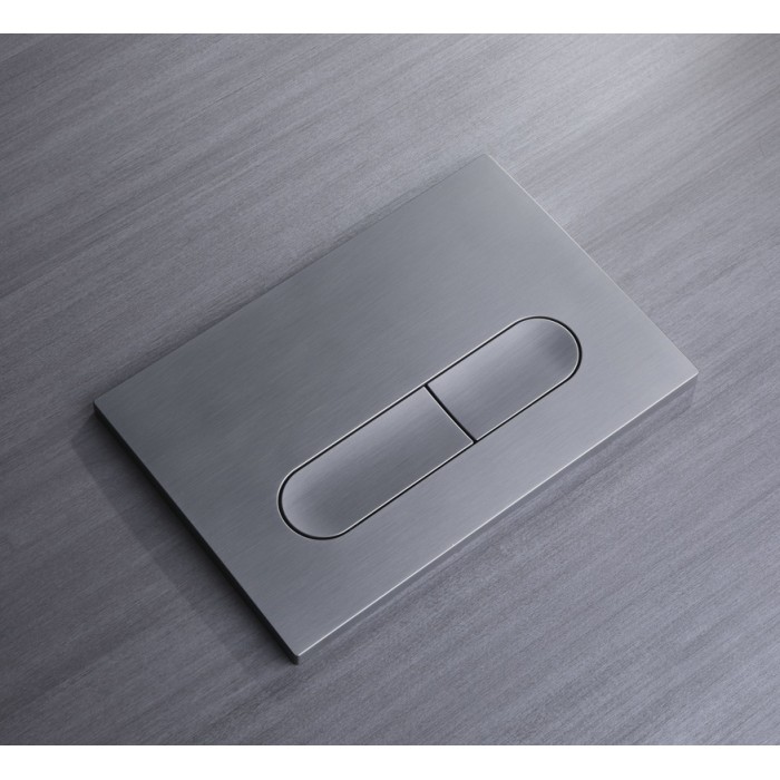 Панель змиву Koer KT-0608-07 240x160x10mm пластикова, кнопка закруглена (колір графіт) (KR6128)