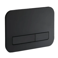Панель змиву Koer KT-0609-05 240x160x7mm пластикова, кнопка лінійна (колір чорний матовий) (KR6131)
