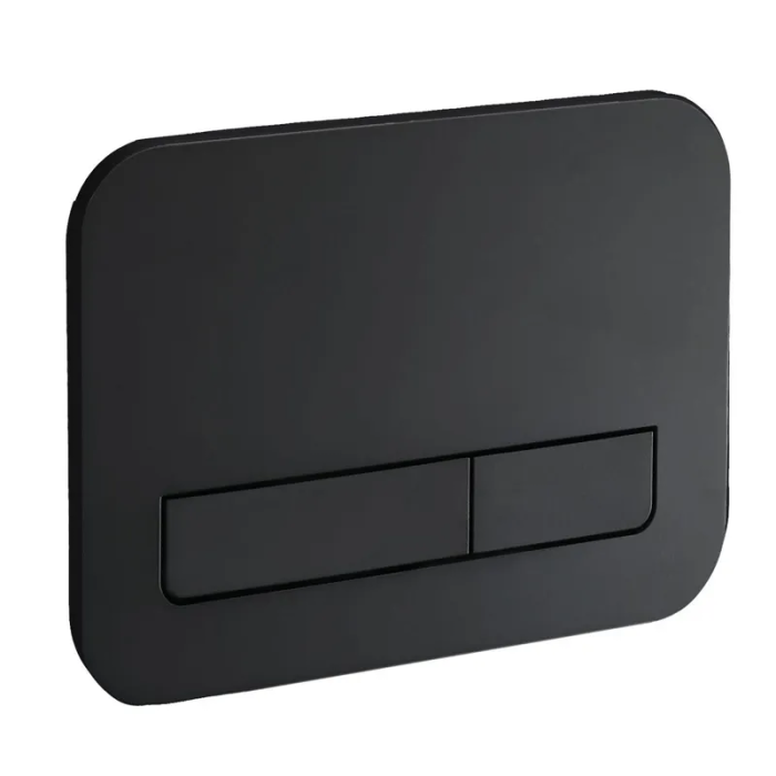 Панель змиву Koer KT-0609-05 240x160x7mm пластикова, кнопка лінійна (колір чорний матовий) (KR6131)
