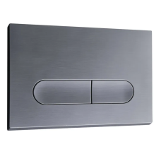 Панель змиву Koer KT-0608-07 240x160x10mm пластикова, кнопка закруглена (колір графіт) (KR6128)