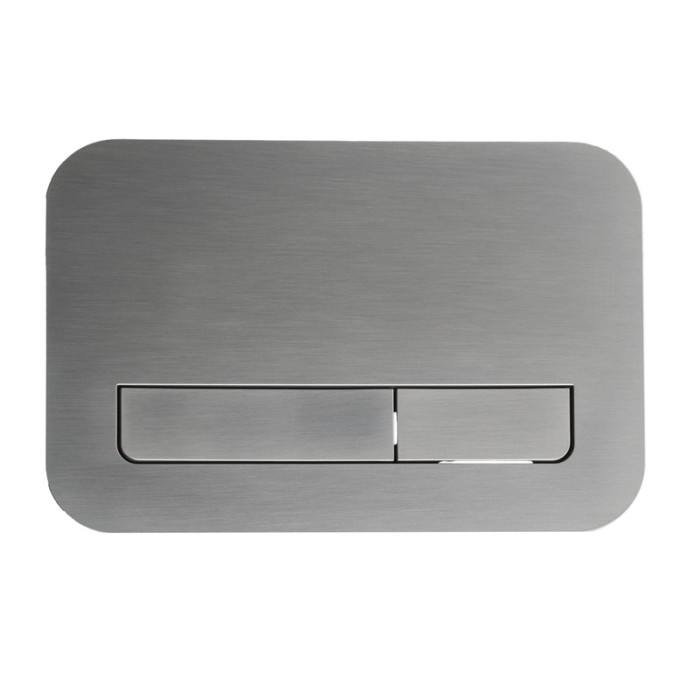 Панель змиву Koer KT-0609-07 240x160x7mm пластикова, кнопка лінійна (колір графіт) (KR6133)