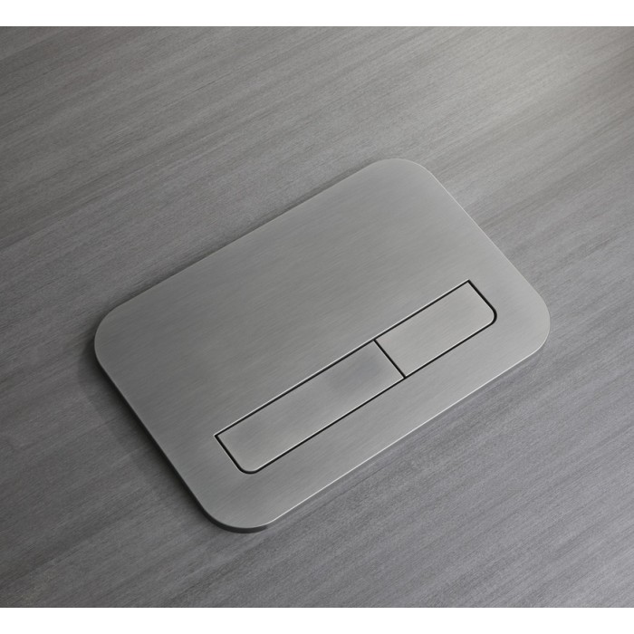 Панель змиву Koer KT-0609-07 240x160x7mm пластикова, кнопка лінійна (колір графіт) (KR6133)