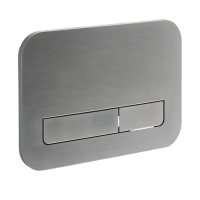 Панель змиву Koer KT-0609-07 240x160x7mm пластикова, кнопка лінійна (колір графіт) (KR6133)