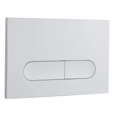 Панель змиву Koer KT-0608-03 240x160x10mm пластикова, кнопка закруглена (колір білий) (KR6123)