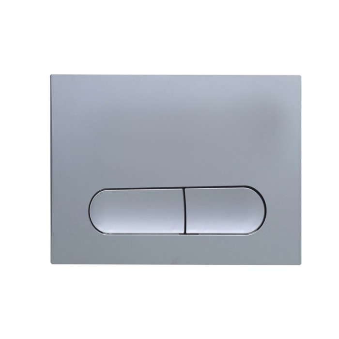 Панель змиву Koer KT-0608-01 240x160x10mm пластикова, кнопка закруглена (колір хром) (KR6124)