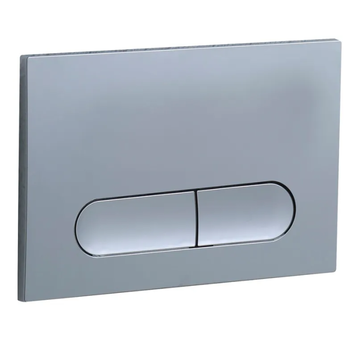 Панель змиву Koer KT-0608-01 240x160x10mm пластикова, кнопка закруглена (колір хром) (KR6124)