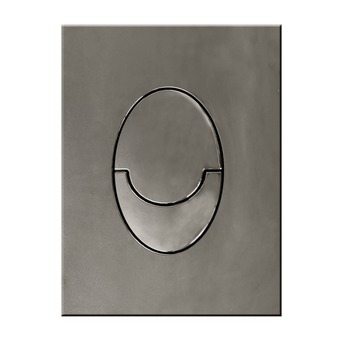 Панель змиву пластикова Koer KT-0606-07 157x198x3mm, кнопка закруглена (колір графіт) (KR5712)