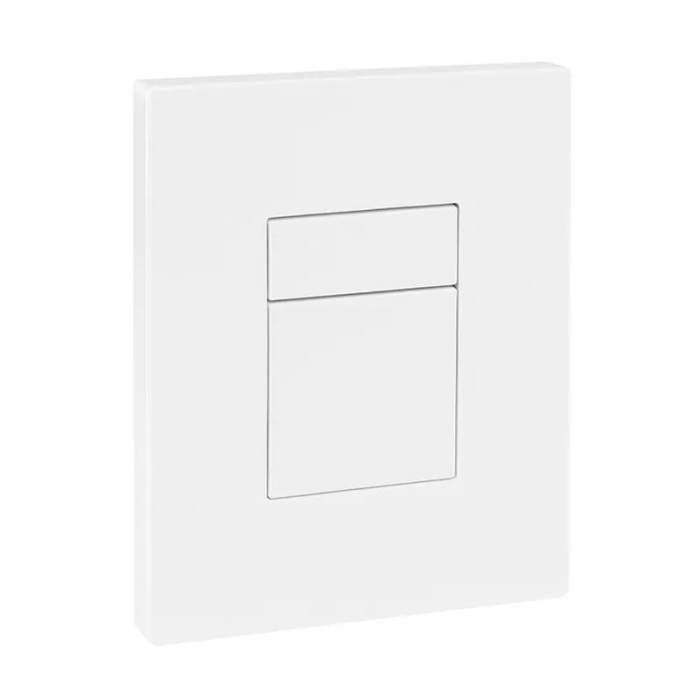 Панель змиву пластикова Koer KT-0607-03 157x198x3mm, кнопка квадратна (колір білий) (KR5714)
