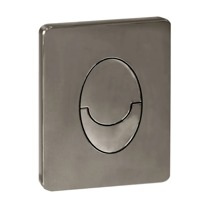 Панель змиву пластикова Koer KT-0606-07 157x198x3mm, кнопка закруглена (колір графіт) (KR5712)