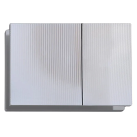 Панель змиву Koer KT-0610-STR-01 240x160x32mmmm пластикова, кнопка квадратна (колір хром з лінійною структурою) (KR6147)