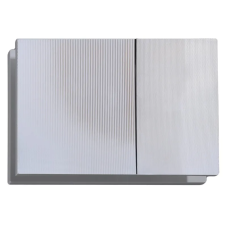 Панель змиву Koer KT-0610-STR-01 240x160x32mmmm пластикова, кнопка квадратна (колір хром з лінійною структурою) (KR6147)