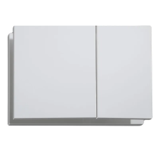 Панель змиву Koer KT-0610-03 240x160x32mmmm пластикова, кнопка квадратна (колір білий) (KR6134)