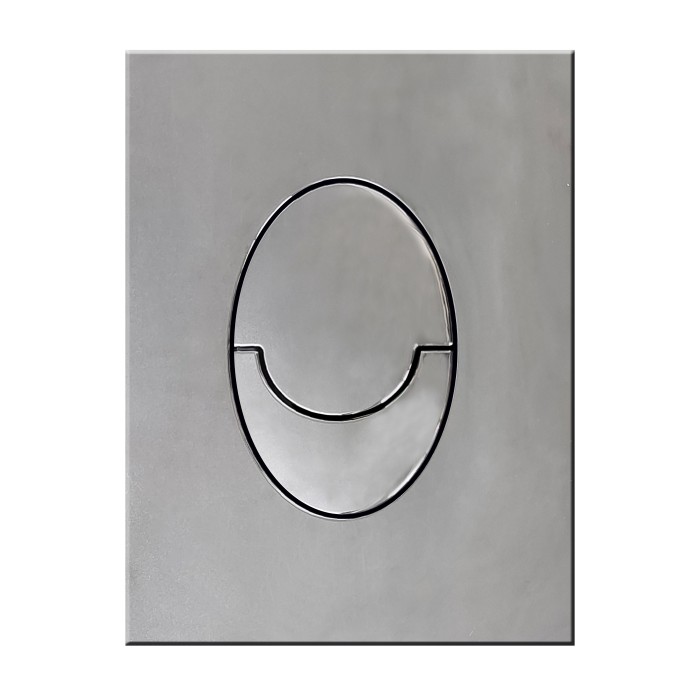 Панель змиву пластикова Koer KT-0606-01 157x198x3mm, кнопка закруглена (KR5342)