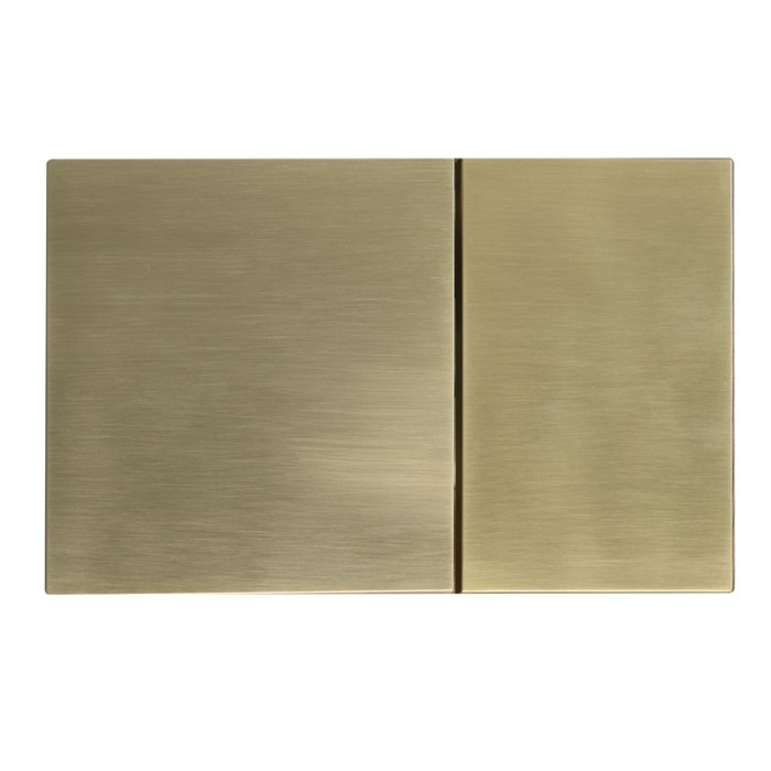 Панель змиву Koer KT-0610-12 240x160x32mmmm пластикова, кнопка квадратна (колір матове золото) (KR6137)