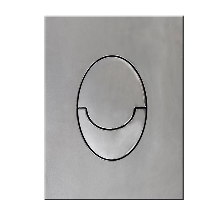 Панель змиву Koer KT-0606-02 157x198x3mm пластикова, кнопка закруглена (SS Color) (KR6238)