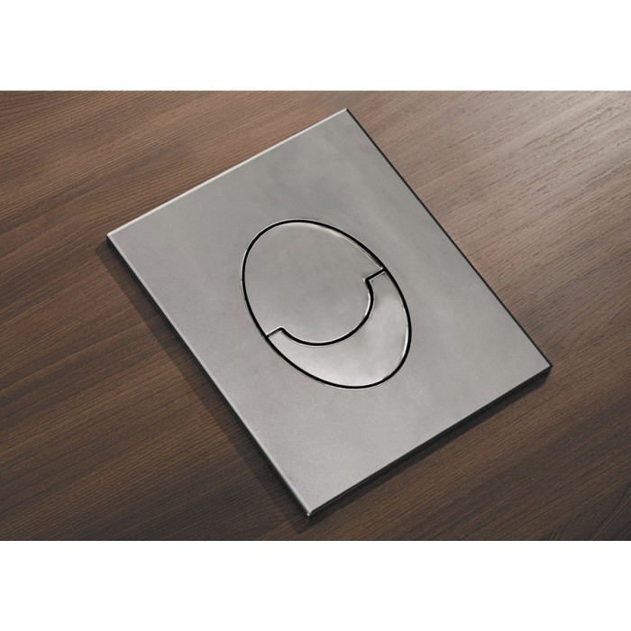 Панель змиву Koer KT-0606-02 157x198x3mm пластикова, кнопка закруглена (SS Color) (KR6238)