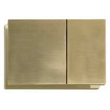 Панель змиву Koer KT-0610-12 240x160x32mmmm пластикова, кнопка квадратна (колір матове золото) (KR6137)