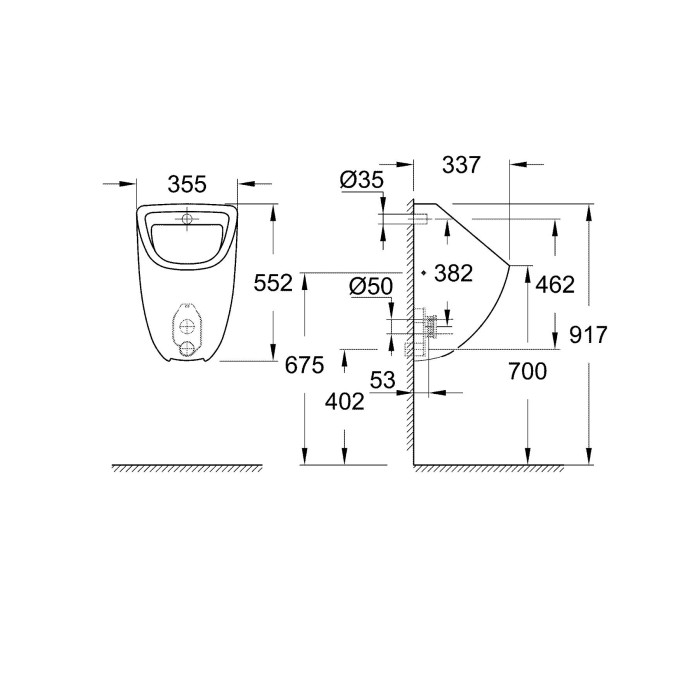 Пісуар Grohe Bau Ceramic (39438000)