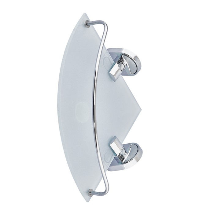 Полиця кутова з обмежувачем (скло) Zerix AFB-0107-1 (ZX5073)