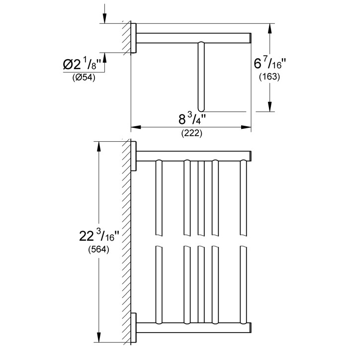 Поличка для рушників Grohe Bau Cosmopolitan Neutral (40462001)