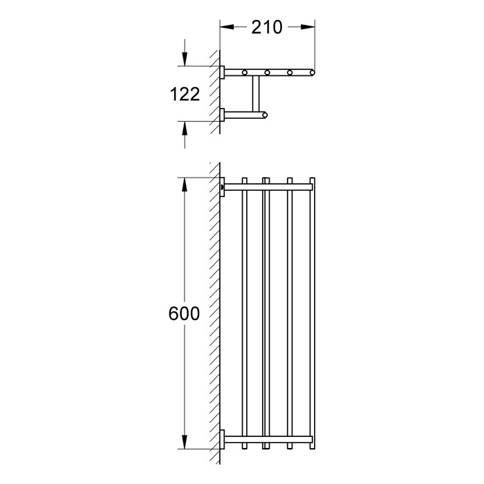 Поличка для рушників Grohe Essentials Cube New (40512001)