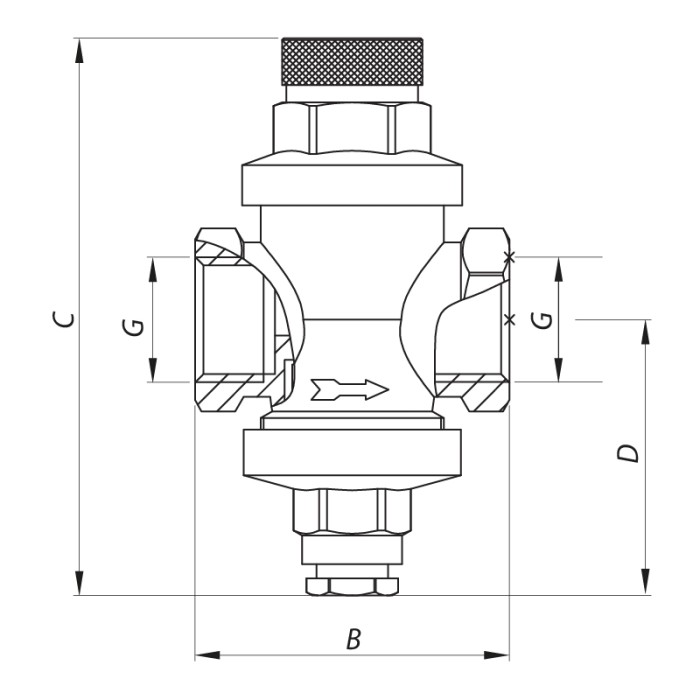 Редуктор тиску Koer KR.1252 1/2 "(KR2663)