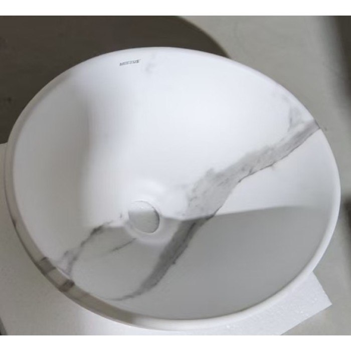 Раковина накладна MIXXUS PREMIUM ELLIPSE-0108 MARBLE 400х330х145mm (MP6526)