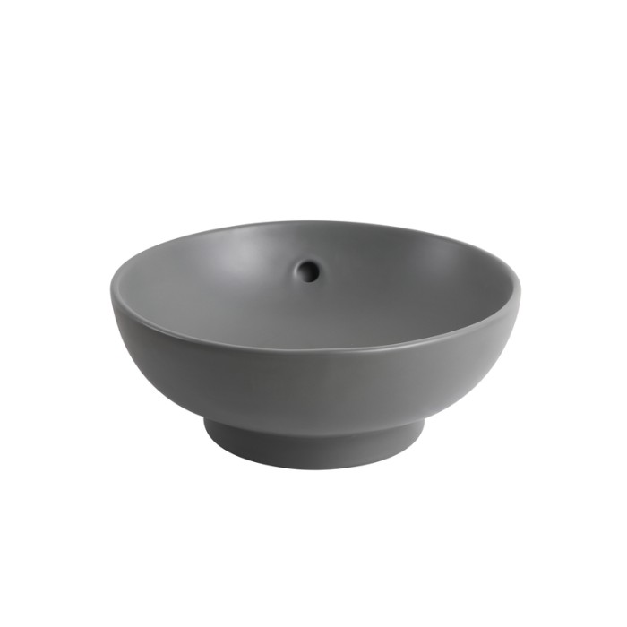 Раковина накладна Mixxus Premium TOPPER-0201 GRAY 410x410x165mm з переливом (MP6649)