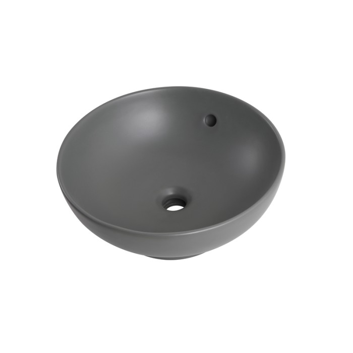 Раковина накладна Mixxus Premium TOPPER-0201 GRAY 410x410x165mm з переливом (MP6649)