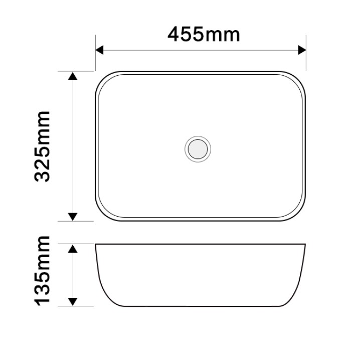 Раковина накладна Mixxus Premium DIVERSE-0112 455х325х135mm (MP6540)