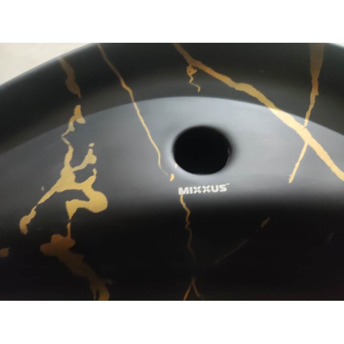 Раковина накладна MIXXUS PREMIUM WAVE-0201 MARBLE 430х430х150mm з отвором під змішувач (MP6536)