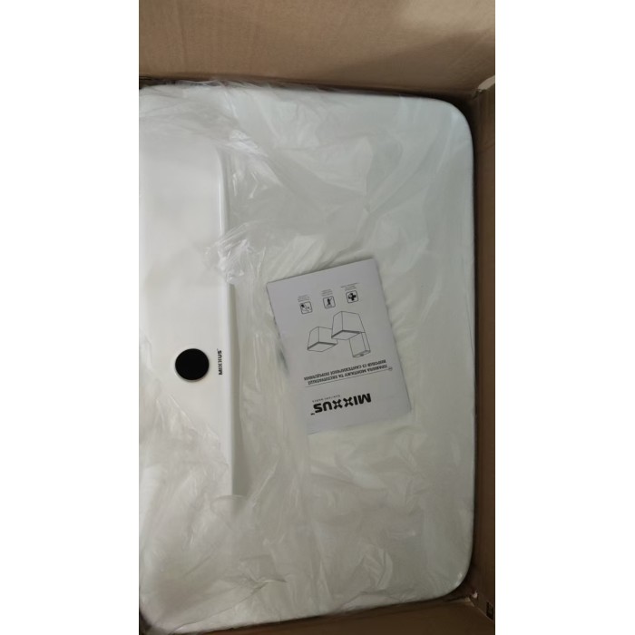 Раковина накладна Mixxus Premium BEVEL-0203 600х405х120mm з отвором під змішувач (MP6513)