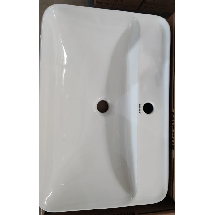 Раковина накладна Mixxus Premium BEVEL-0203 600х405х120mm з отвором під змішувач (MP6513)