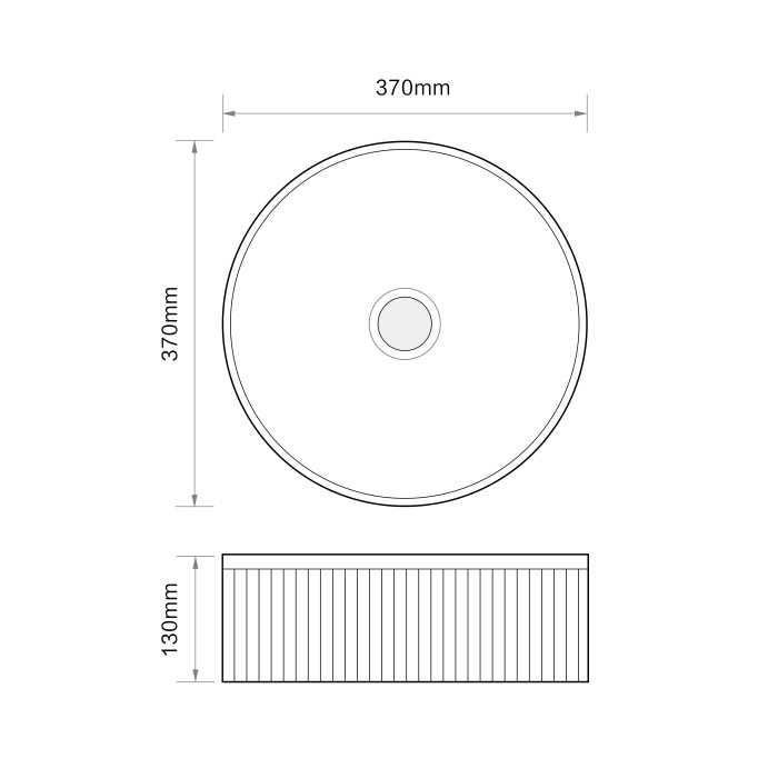 Раковина накладна Mixxus Premium WAVE-0102 MARBLE 370х370х130mm (MP6528)