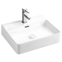 Раковина підвісна-накладна Mixxus Premium QUADRO-0203 500x420x130mm (отвір під змішувач, перелив) (MP6718)