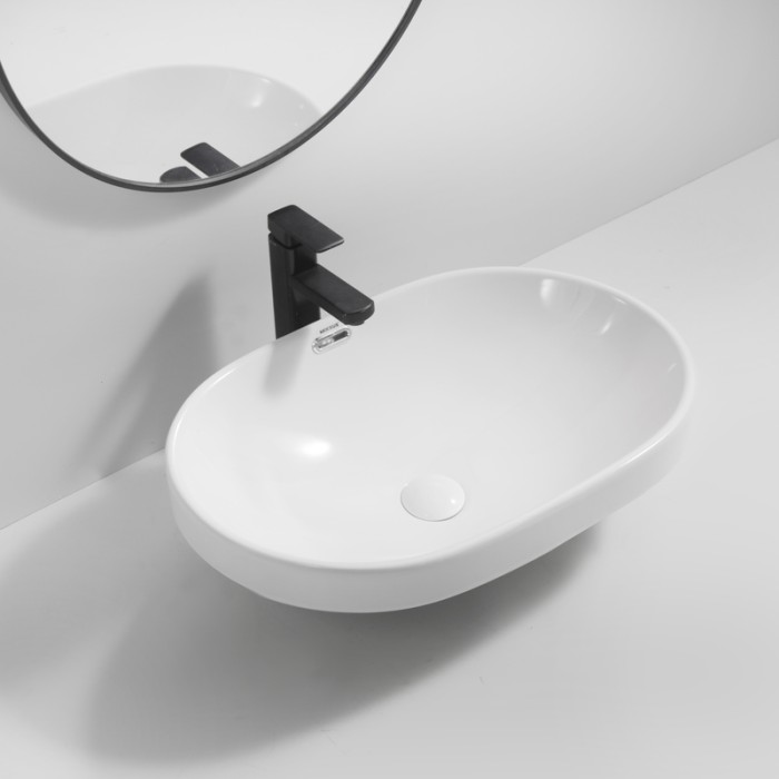 Раковина врізна на стільницю Mixxus Premium ELLIPSE-1601 600х400х190mm з переливом (MP6569)