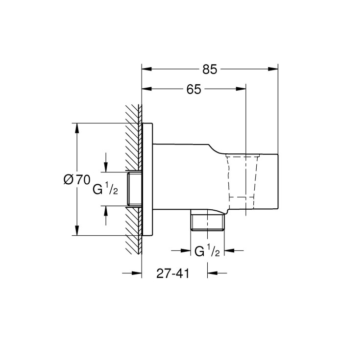 Підключення для душового шлангу Grohe Tempesta (28628001)