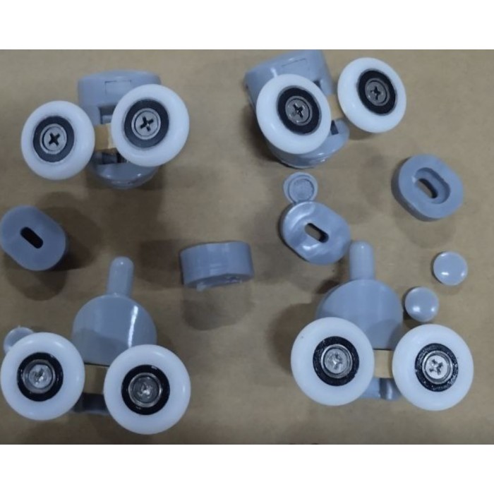 Комплект роликів для кабіни Mixxus Rollers SCP04-2x2 Graphite подвійний 2 вер.+2 ниж.(сірий) (MI8164)