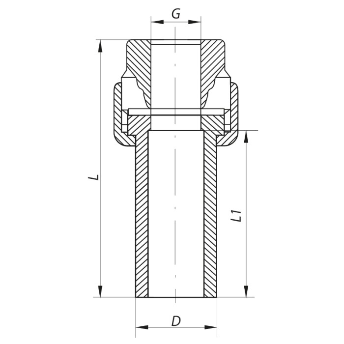 Розбірне різьбове з'єднання ВР 25x3 / 4F PPR Koer K0235.PRO (KP2600)