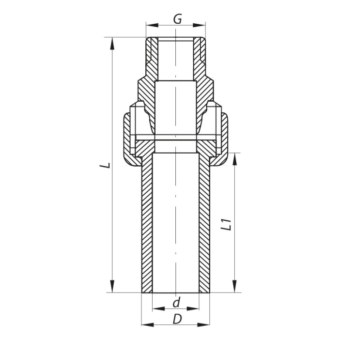 Розбірне різьбове з'єднання ЗР 32x1M PPR Koer K0239.PRO (KP2604)