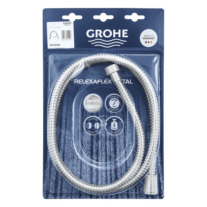 Душовий шланг 1500 Grohe Relexaflex Metal (28105000)