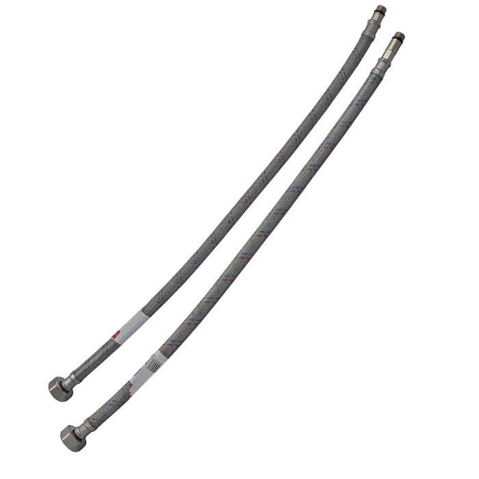 Гнучкі шланги для змішувача гайка 1/2'' - Штуцер M10 (50 см) 2 шт (силик. оболонка) Zerix (ZX3029)