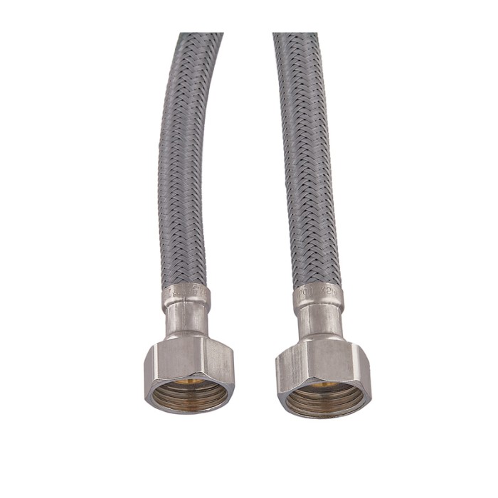 Гнучке підведення Zerix ZHN-02-F1/2"xM10-080 (нейлонове обплетення, гайки нерж) (пара) (ZX5159)