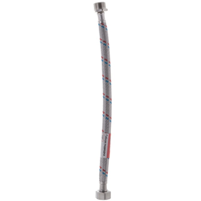 Гнучкий шланг для підключення води гайка 1/2'' - Штуцер 1/2'' (30 см) Zerix (ZX1560)
