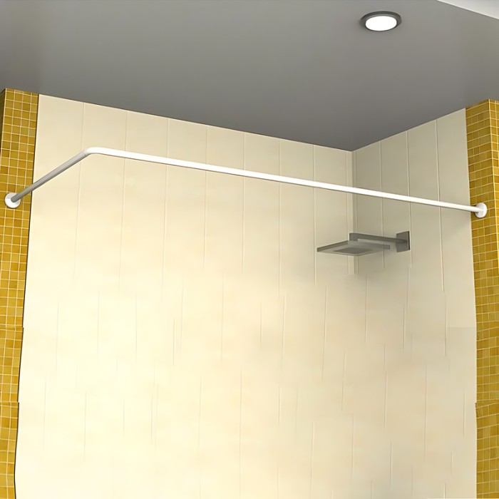 Штанга для шторки П-подібна універсальна Zerix CRS-U-90x90x90 90x90x90cm, 90x180cm, 270cm (нержавіюча сталь) (Блістер) (ZX6103)
