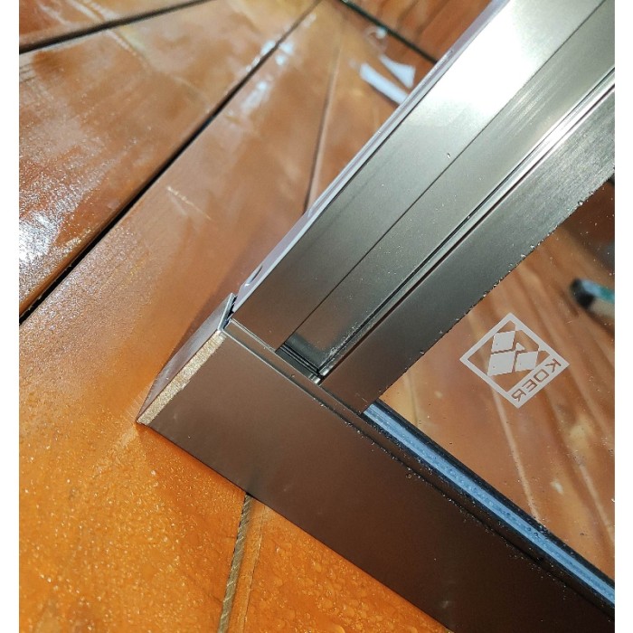 Шторки скляні на ванну розсувні Koer SR BS06-120x150-TR-07 прозоре скло Easy Clean 6мм, графіт (KR5947)