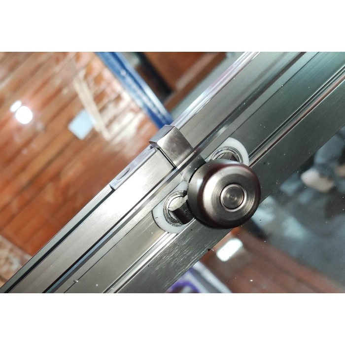 Шторки скляні на ванну розсувні Koer SR BS06-120x150-TR-07 прозоре скло Easy Clean 6мм, графіт (KR5947)