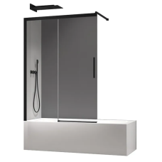 Шторки скляні на ванну розсувні Koer SR BS06-120x150-TR-07 прозоре скло Easy Clean 6мм, графіт (KR5947)
